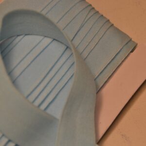folde elastik 20 mm. mat, lyseblå