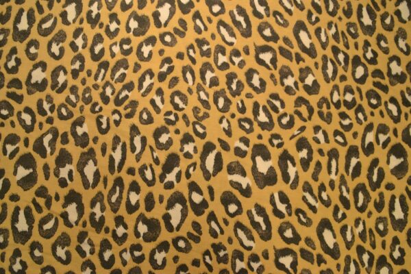 viscose jersey, leopard print, brun/karry