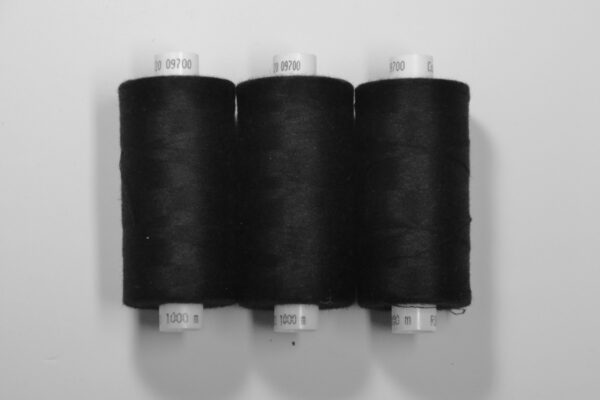Sytråd polyester, sort